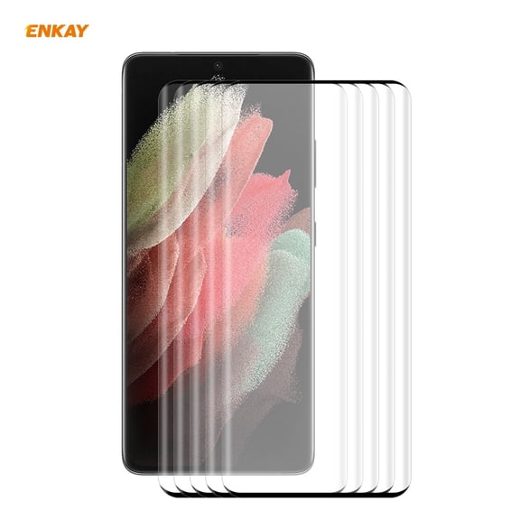 For Samsung Galaxy S21 Ultra 5pcs ENKAY Hat-Prince 0.26mm 9H 3D Explosion-proof Full Screen Curved