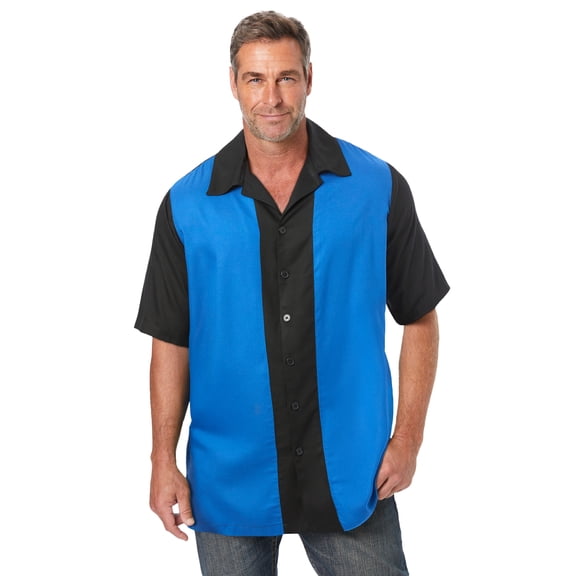 KingSize Men's Big & Tall Colorblock Camp Shirt