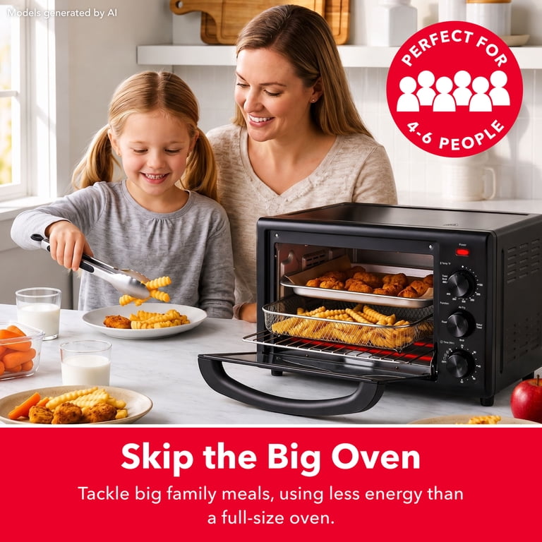 Dash Everyday 23L Air Fryer Toaster Oven, Black photo 6