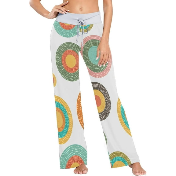 GZHJMY Women's Pajama Pants Polka Dots Print Comfy Stretch Sleepwear Essentials womens Lightweight Lounge Terry Pajama Pant, X-Large