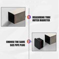 thumbnail image 4 of Square Plastic Plug Tubing Post End Cap Chair Glide 10pcs Black Plastic Square Plugs, 4 of 4