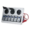 thumbnail image 1 of Panel de interruptor impermeable para coche panel de interruptor basculante ON OFF voltímetro digital DC12V o DC24V para RV ANGGREK Otros, 1 of 8