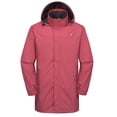 thumbnail image 7 of Little Donkey Andy Men's Waterproof Long Hooded Rain Jacket Outdoor Breathable Rain Shell for Hiking,Golf,Travel Watermelon Red Size L, 7 of 7