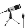 Condenser Microphone USB Microphone Karaoke Recording Broadcasting Podcasting with Clip Tripod Plug and Play for Laptop Desktop PC