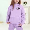 thumbnail image 2 of Kids Girls Activewear Sets Two Piece Hoodies And Sweatpants Set Casual Fall Clothes Girl Outfits Size 6-7 Years, 2 of 4