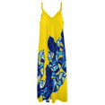 thumbnail image 5 of Robe Sans Manches Feuillage sur Jaune Robe Féerique Robes d'Été Femmes 2024 Robe Longue pour Femmes, 5 of 5