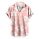 thumbnail image 4 of Camisa Hawaiana para Hombres Imprimir Manga Corta Tropical Casual Camisa de Playa, Divertido Floral Solapa Superior, 4 of 9