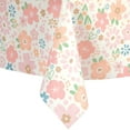 thumbnail image 6 of Unique Bargains Rectangle Polyester Waterproof Wrinkle Resistant Washable Soft Tablecloth Flower 55x55 Inch, 6 of 7