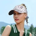 thumbnail image 4 of KLL Sport Sun Visor Hats Ball Caps Empty Top Baseball Sun Cap for Men Women-Lavender Flowers, 4 of 6