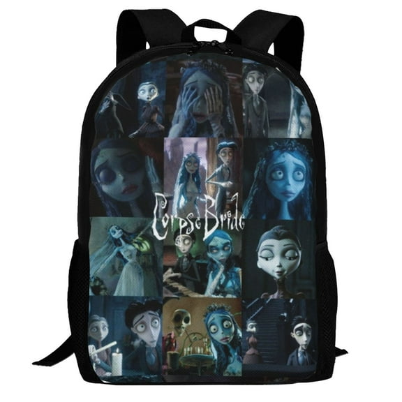 Corpse Bride Backpack,3d Print Laptop Backpack Lightweight Casual Daypack Bookbag Multi-Function Travel Backpack 16.5 In