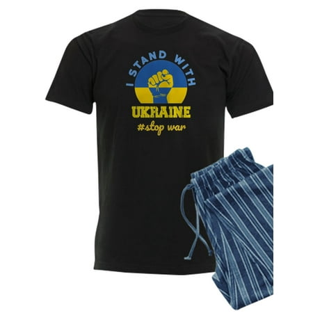 

CafePress - Stand With Ukraine Broken Peace Support Fi Pajamas - Men s Dark Pajamas