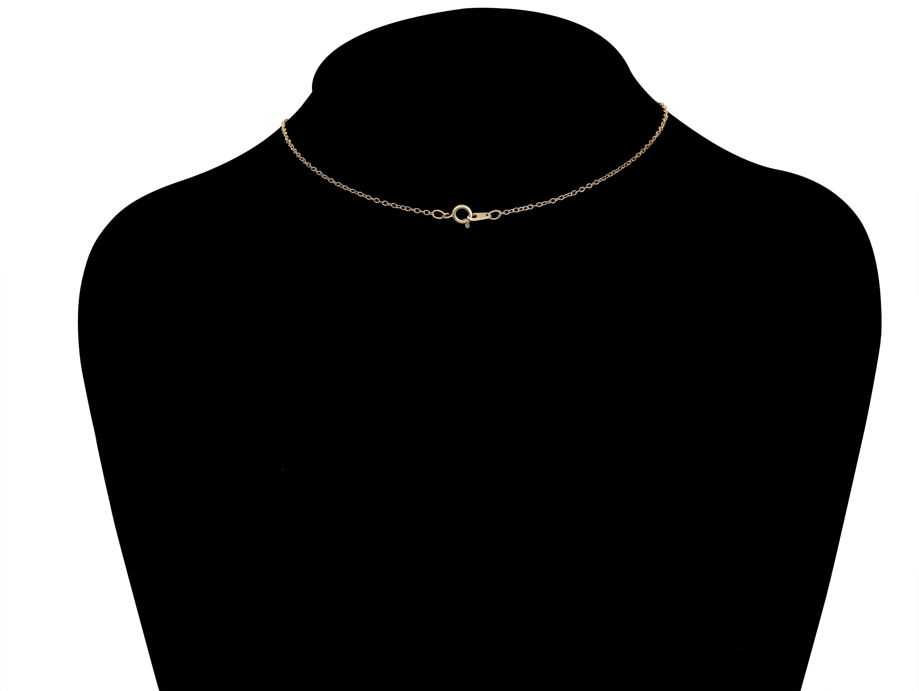 Adult 14KT Gold Flash Plated Ring Necklace with Simulated Diamonds