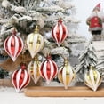 thumbnail image 5 of HCTSHG 6 Pcs Christmas Ball Ornaments Xmas Tree Decorations Red Finial Ornaments Shatterproof Hanging Decoration Christmas Tree Ornament Ball Hanging Xmas Decor for Holiday Wedding Party, 5 of 9