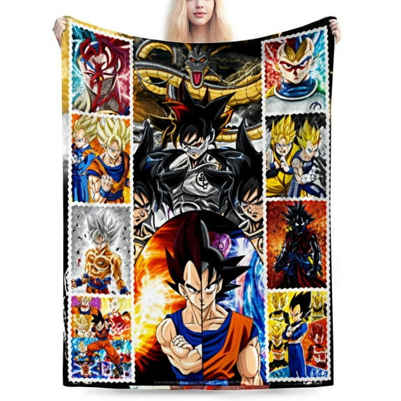 Dragon Ball Blanket Cartoon Double-sided Flannel Fleece Bed Blanket Sofa Office Picnic Travel Lightweight Conditioning Blanket