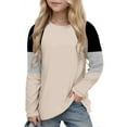 thumbnail image 4 of Hienoo Toddler Girls Casual T-Shirt Long Sleeve Round Neck T Shirt Kids Loose Soft Tshirt, 4 of 4