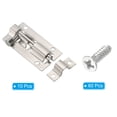 thumbnail image 3 of Unique Bargains Door Barrel Bolt Latch 2 Inch, 10 Pack Stainless Steel Security Latch Sliding Lock, 3 of 5