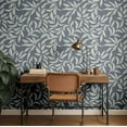 thumbnail image 3 of S4Sassy Peel and Stick Wall Covering, Leaf Print Removable Walls Wrap - Gray Instant Wall Makeover Mural for Bathroom, Laundry Room, Closet Interior - Self-Adhesive Wallpaper Vinyl - 25"x240", 3 of 9