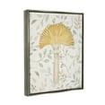 thumbnail image 4 of Stupell Industries Yellow Mushroom & Leaves Botanical & Floral Painting Gray Floater Framed Canvas Art Print Wall Art, 25 x 31, 4 of 10