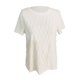 thumbnail image 4 of Gibobby Playera de Manga Corta con Cuello Redondo Camiseta informal manga corta con agujeros para mujer(Blanco,CH), 4 of 4