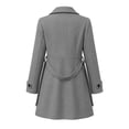 thumbnail image 3 of Wool Coats for Women, Women's Peacoat Double Breasted Pea Coat Mid-Length Dress Coat Warm Winter Overcoat(Gray,XXL), 3 of 8