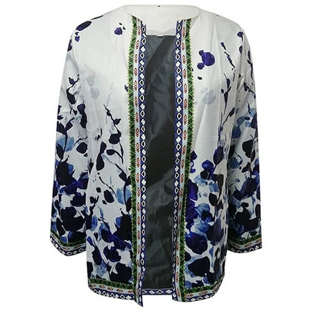 

Inkach Womens Ethnic Jacket O Neck Full Sleeve Cardigan Vintage Print Lightweight Coat