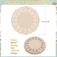 thumbnail image 2 of 100pcs Paper Doilies, 3.5 Inch Lace Paper Doilies, Disposable Paper Placemats Brown, 2 of 7