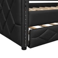thumbnail image 6 of Euroco Upholstered Full XL Daybed with Trundle and LED Light, Black, 6 of 14