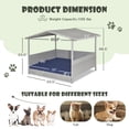 thumbnail image 3 of Gymax Wicker Dog House Weather-Resistant Raised Rattan Pet Bed w/ Detachable Cushion, 3 of 9