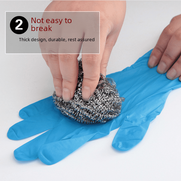 Guantes de caucho de nitrilo desechables Guantes de nitrilo duraderos y protectores de uso doméstico de alta elasticidad