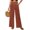 Red, variant on LEKODE Women Wide Leg Casual Pants Flowy Palazzo Pants with Pockets Elastic High Waist Women Pants Black L
