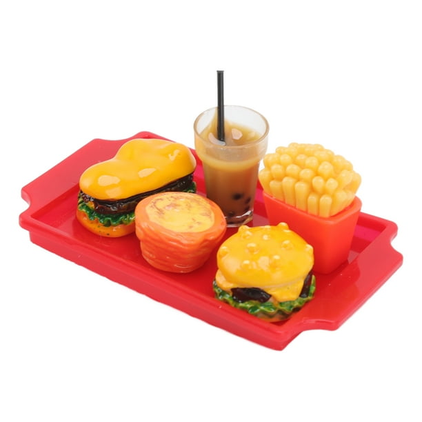 Juego de hamburguesas y papas fritas Jadeshay Casa de muñecas Comida rápida 1/12