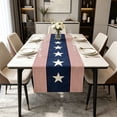 thumbnail image 4 of Miwamany Anniversary of Independence Day Table Runner, Star-Printed American Style Linen Table Runner, Patriotic Dining Decor for Home Kitchen Coffee Table, 4 of 6