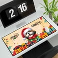 thumbnail image 3 of Merry Christmas Santa Shih Tzu Scarf Twinkling Lights Xmas Holiday Desk Mat Full Keyboard Mouse Pad Lion Dog Lover Gifts Large Mousepad - 00022, 3 of 5