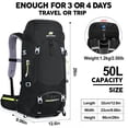 thumbnail image 3 of Mochila de Senderismo N NEVO RHINO con armazón interno 50/60/65/70/80L, 3 of 6