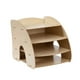 thumbnail image 2 of Organizador de archivos de escritorio de 4 niveles, clasificador de papel de madera, soporte para archivos, estante de almacenamiento para oficina Marrón, 2 of 9