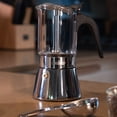 thumbnail image 6 of The London Sip Glass and Stainless Steel Stovetop Espresso Maker Moka Pot Italian Coffee Percolator, Glass, Medium (10.14 oz), 6 of 6