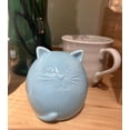 thumbnail image 3 of Porcelain Mini Cat Figurine - Blue Cat Statue Sculpture Home Decor Accents Collectible Animal Cat Kitty Figurine for Living Room, Bedroom Table Shelves Gifts for Cat Lovers, Wedding, Housewarming, 3 of 5