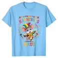 thumbnail image 6 of XAOFW Women's T-Shirts Carnival Short Sleeve Crewneck Cartoon Print T Shirt Leisure Wear Relaxed Fit Tee Shirts Outdoor Activities Soft Breathable Top, 6 of 6