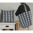 thumbnail image 5 of Soimoi Pure Silk Blue Fabric By the Yard - 42 Inch Wide - Geometric Material - Artistic and Modern Patterns for Various Uses Printed Fabric, 5 of 6