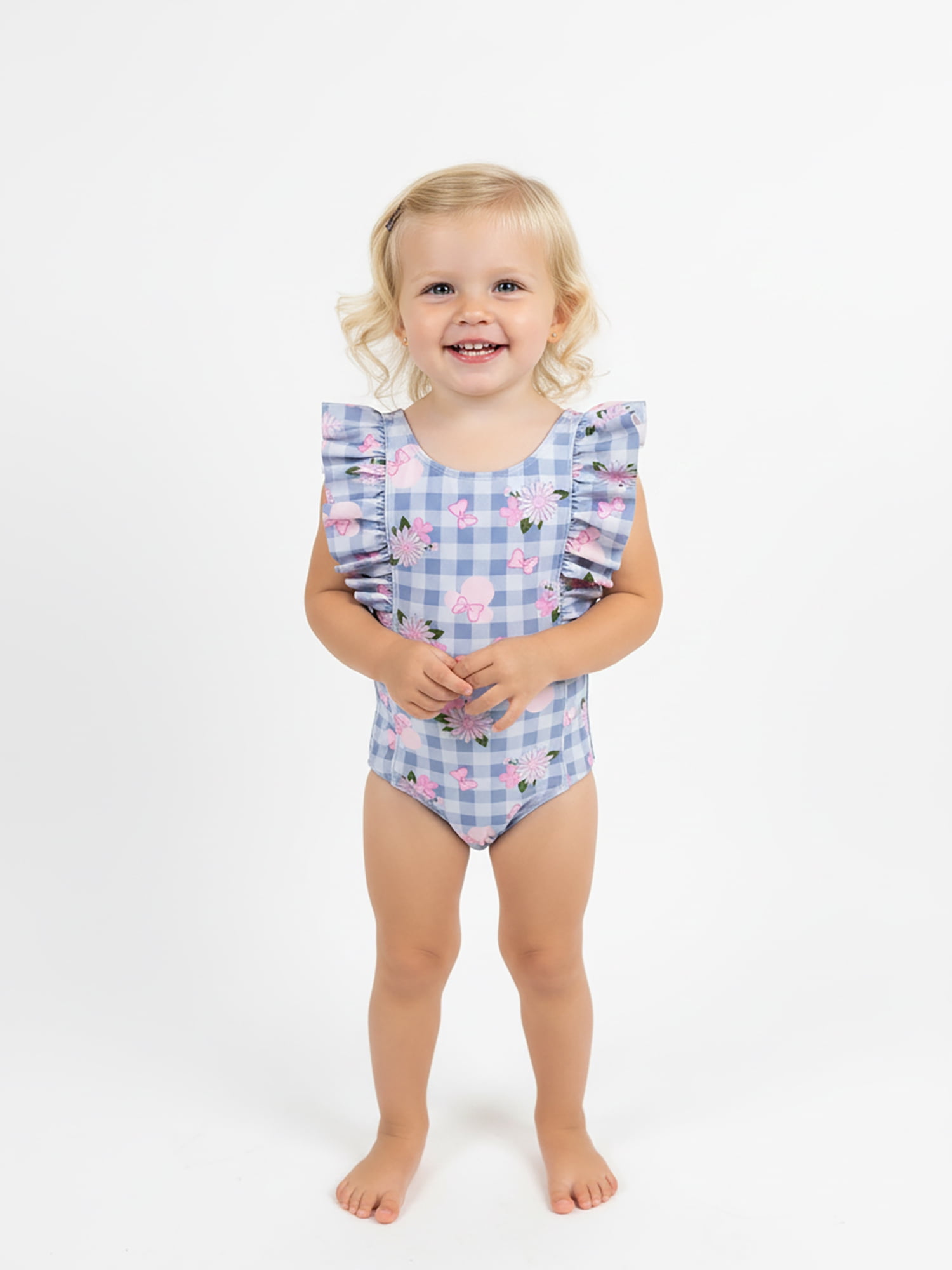Character Toddler Girl One- Piece Swimsuit with Ruffles, Sizes 12M-5T