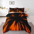 thumbnail image 2 of Erosebridal Orange Stripe Bedding Queen Comforter Set, Gradient Geometric Ombre Down Comforter, Futuristic Decor, Reversible, 2 of 7