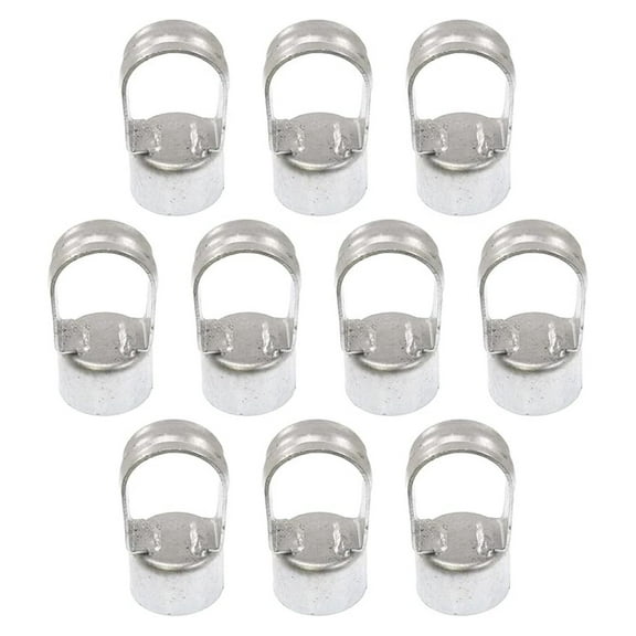 Chain Fence Loop - 1 5/8" x 1 5/8" - Top Rail Eye - Pack of 10 - Galvanized Steel Fence Hardware - Chain Link Fence Fittings - Fence Post Accessories