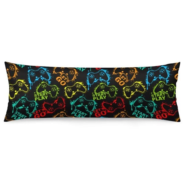 Funda De Almohada Corporal Con Controlador De Juego Para Niños, Regalos Para Jugadores, Fundas De Almohada Largas Impresas, Protector Con Cremallera, Decorativa, Moderna, Grande, Fundas De Cojín Suave