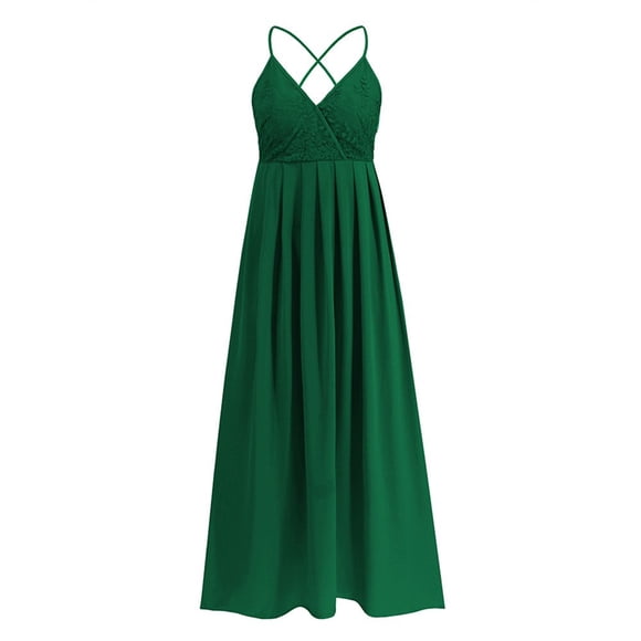 EHQJNJ Princess Dress V Neck Prom Dress Lace Women‘s Causal Summer Dress Spaghetti Strap Sleeveless High Waist Beach Long Maxi Dresses Backless Dress Off Shoulder Sweater Dress