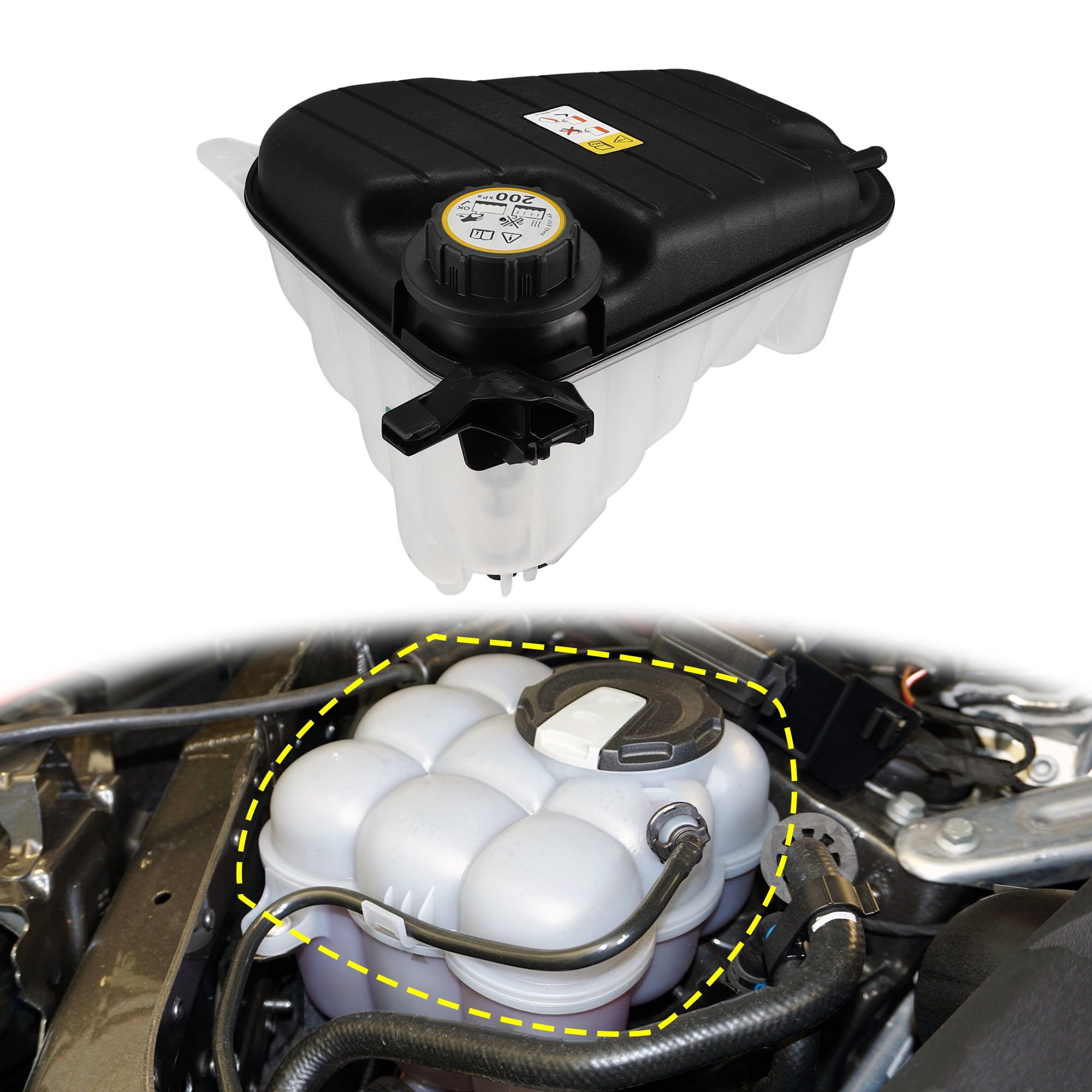 Coolant Reservoir w/ Cap & Sensor Fits 2000-2008 Jaguar S-Type 3.0L 603-664