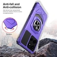 thumbnail image 3 of Military Grade Robotic Series Hybrid Case with Ring Grip for Motorola Moto G 2025 - Purple, 3 of 5