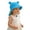 Sky Blue, variant on Xijirk Kids Bear Ear Bucket Hat Solid Beige Color Cute Animal Design Wide Brim with Adjustable Chin Strap Breathable Cap for Outdoor Beach,Sky Blue,1-4 Years