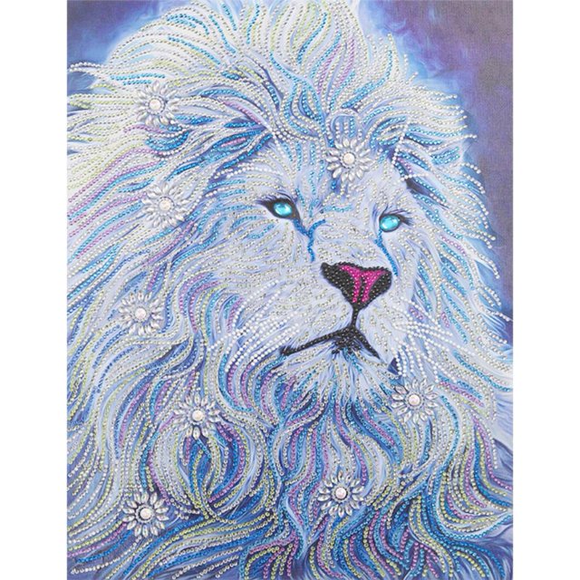 Cuadros Decorativos 5D bricolaje forma especial diamante pintura León Cruz puntada bordado mosaico Kits DQrwqpou Nuevos Originales