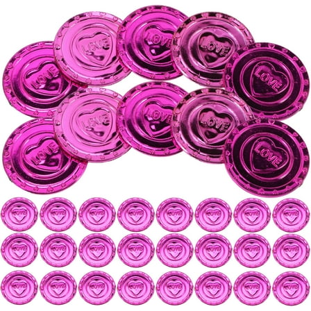 Milisten  100 Pcs Love Coin Toys Valentines Party Supplies Decorations Child Red