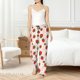 thumbnail image 4 of Balery Strawberry Floral Pantalones de pijama para mujer, pijamas ultraligeros, pantalones de estar por casa-Medium, 4 of 6